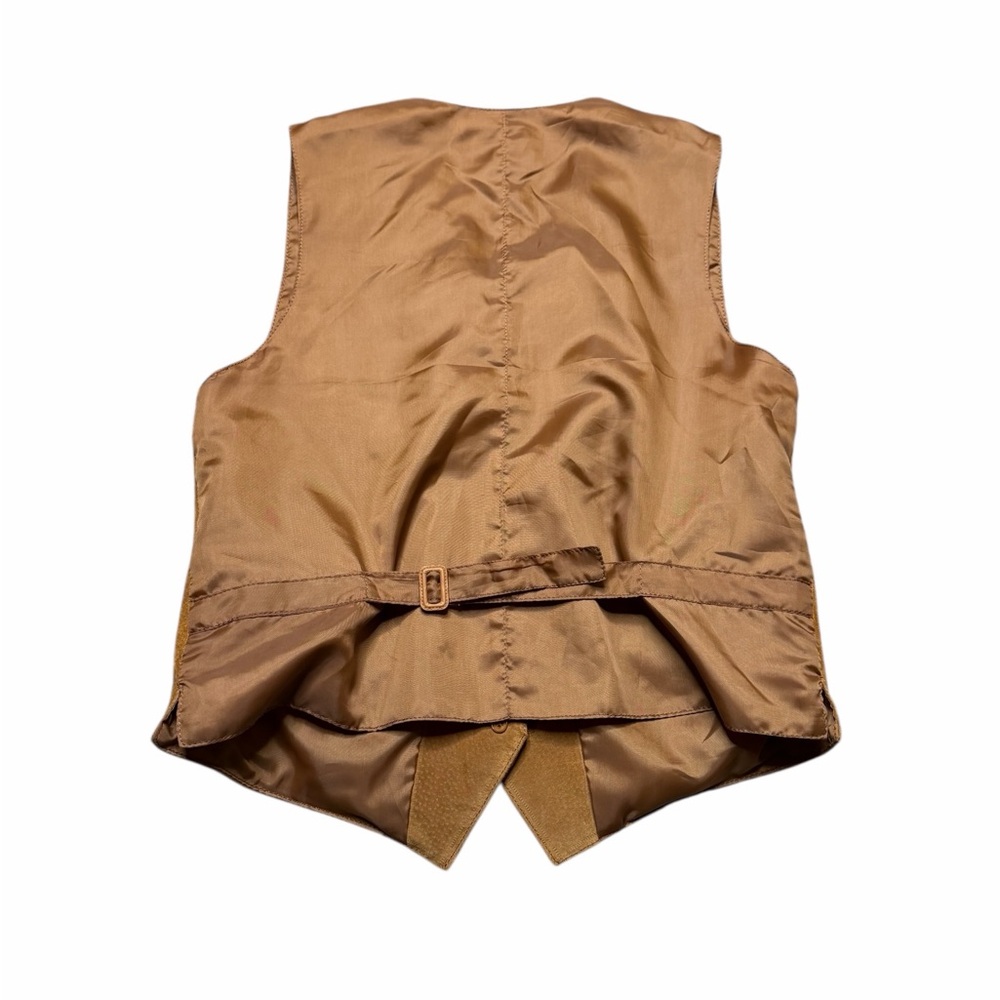 🤠 Brandon Thomas 100% Suede Leather Western Vest Tan Brown‎ M✨ - Picture 5 of 7